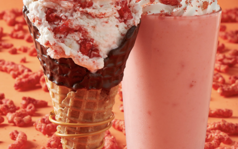 Flamin’ Hot Cheetos Ice Cream and Milkshakes Heat Things Up at Marble Slab Creamery