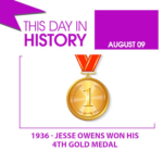 This Day in History August 9, 1936 Jesse Owens Won His 4th GOLD Medal