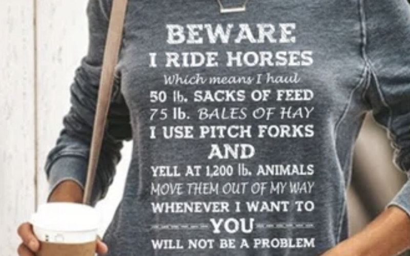 Expressions:  Beware I Ride Horses