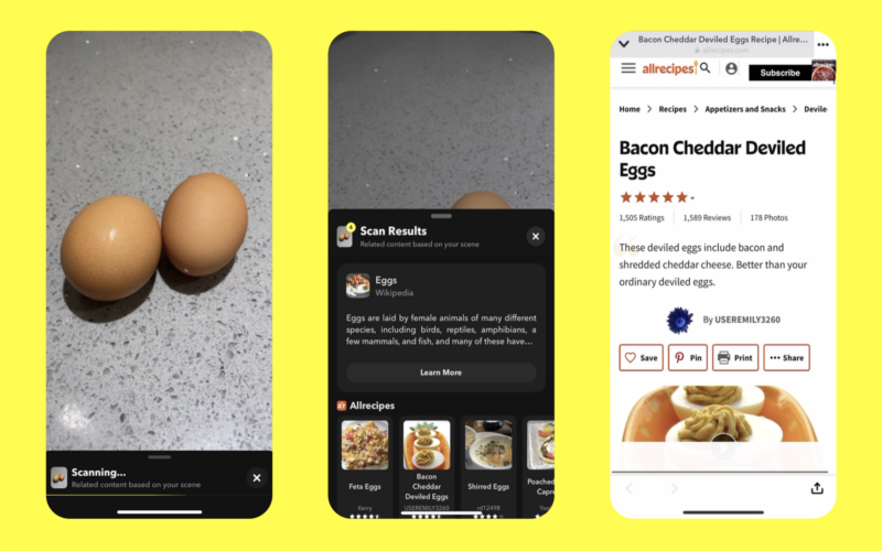 Home Cooks Can Now Use Snapchat to Scan Ingredients and Find Recipes From Allrecipes